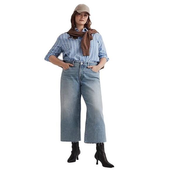 Madewell Denim - Madewell Perfect Vintage Wide Leg Crop Jean 16 W